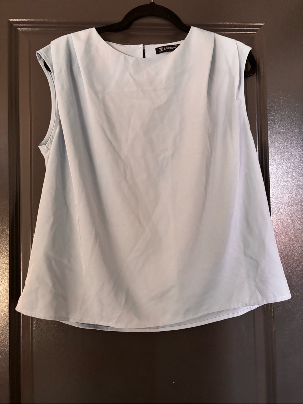 Light Blue Sleeveless Women's Shell Top